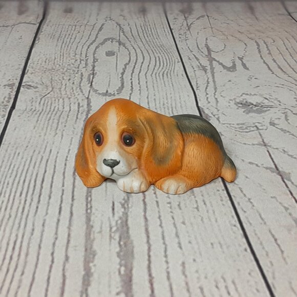 Puppy Dog Basset Hound Figurines Set of 3 Homco Home Interiors #1407 - Picture 2 of 10